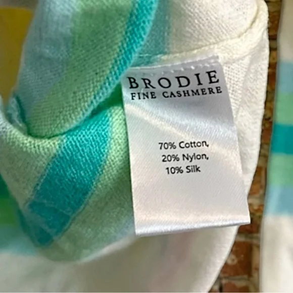 NWOT 🌸 Vibrant Whisper Cashmere by Brodie, V-Neck, Florescent and Pastel Colors - Picture 5 of 9